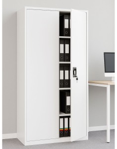 Metalowa szafa na klucz biurowa na dokumenty Geneva White