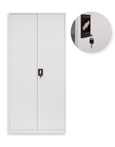 Metalowa szafa na klucz biurowa na dokumenty Geneva Grey
